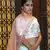 Sky-blue embroidered cotton Bridal lehenga