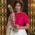 White embroidered cotton semi stitched Bridal lehenga