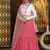 Pink embroidered georgette Bridal lehenga
