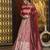 Pink embroidered rayon Bridal lehenga