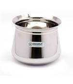 coconut Stainless Steel Temple Handi/Cookware -Set of 2 - Capacity -600 ML & 750ML Each Handi