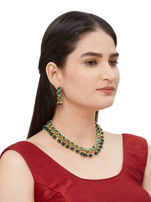 Green Kundan Necklace Sets 1