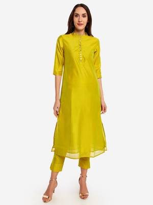 Lime Green kurta with Trouser. 2