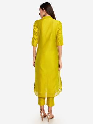 Lime Green kurta with Trouser. 3