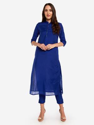Royal Blue kurta with Trouser. 2