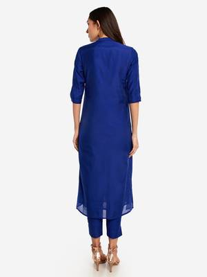 Royal Blue kurta with Trouser. 3