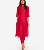 Pink kurta with Trouser.