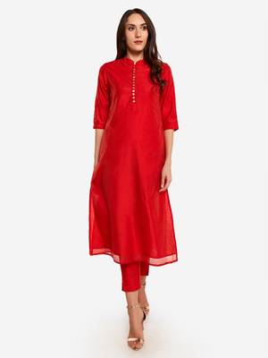 Red kurta with Trouser. 1