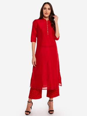 Red kurta with Trouser. 2