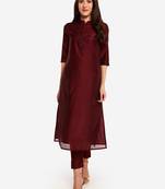 Brown kurta with Trouser.