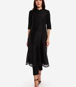 Black kurta with Trouser.