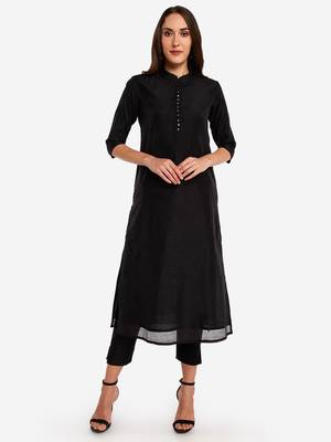 Black kurta with Trouser. 2