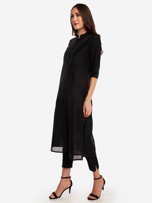 Black kurta with Trouser. 4