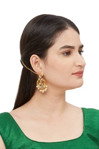 Gold Kundan Earrings
