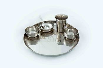 Kalash 6pcs Floral Laser Finish Apple buffet set 1