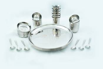 Kitchen krafts 36pcs Floral Laser Finish Kanchan Dinner Set 1