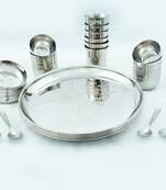 Kitchen krafts 36pcs Floral Laser Finish Kanchan Dinner Set