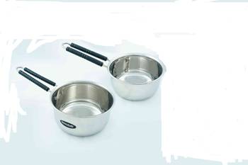 Kitchen Krafts 2pcs Plain Saucepan with handle (16+18cm) 1