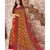 yellow printed georgette saree with blouse