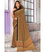 multicolor printed georgette saree with blouse
