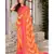 yellow printed georgette saree with blouse