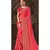 pink printed georgette saree with blouse