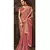 pink printed georgette saree with blouse