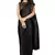 Black plain Satin saree with blouse