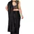 Black plain Satin saree with blouse