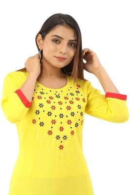 Women's Rayon Embroidery kurti with printed palazzo 3