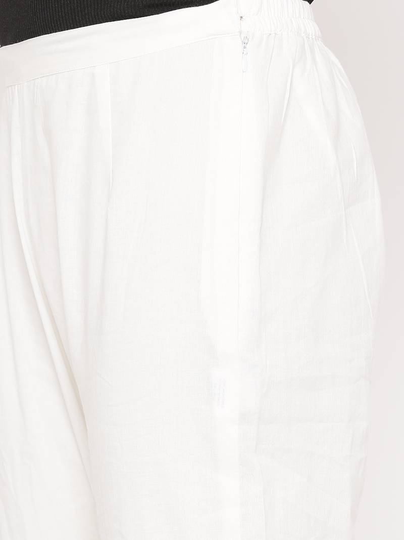 Purple Women's Rayon Printed Straight Kurta Palazzo Set