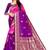 magenta Banarasi Silk Jacquard Designer Saree For Women