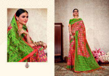 Peach Soft Weaving Silk Pattola Designer Saree For Women 2
