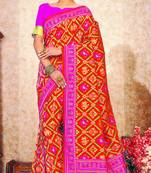 Pink Soft Weaving Silk Pattola Designer Saree For Women