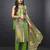 Green stripes print crepe salwar
