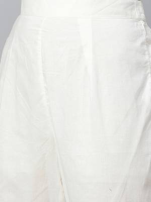 Light-yellow beads cotton salwar 3