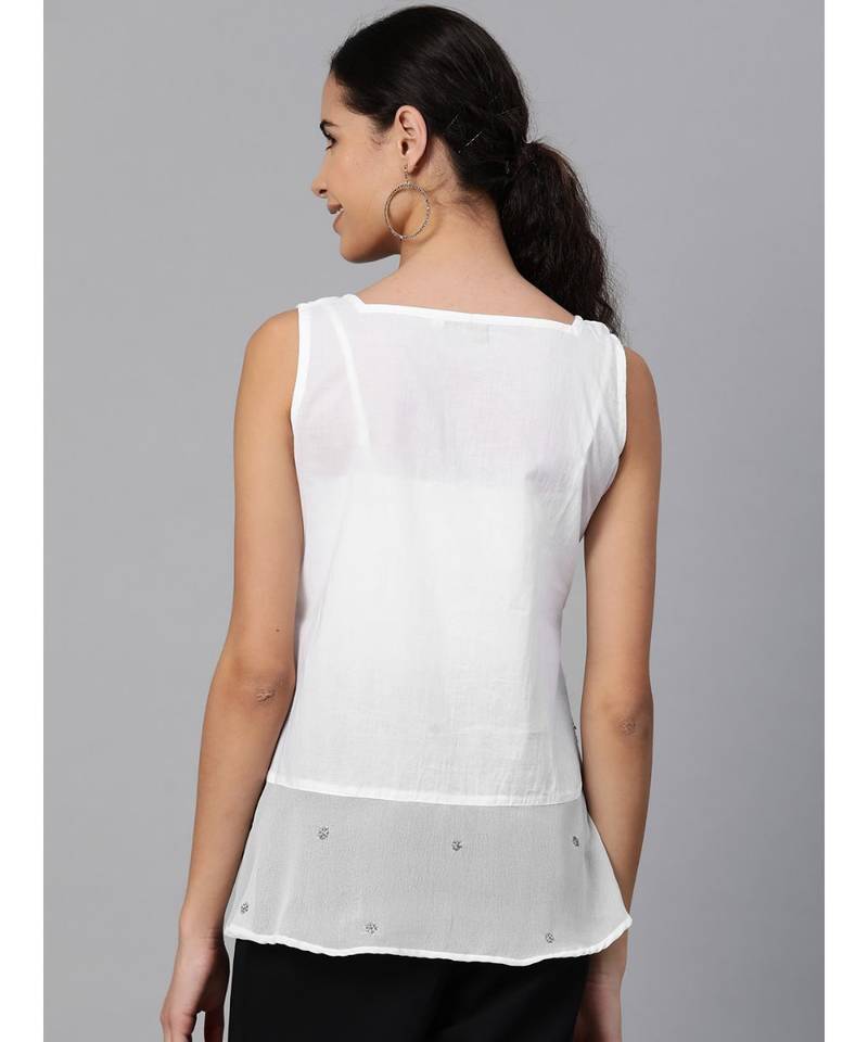 chikan top embroidery