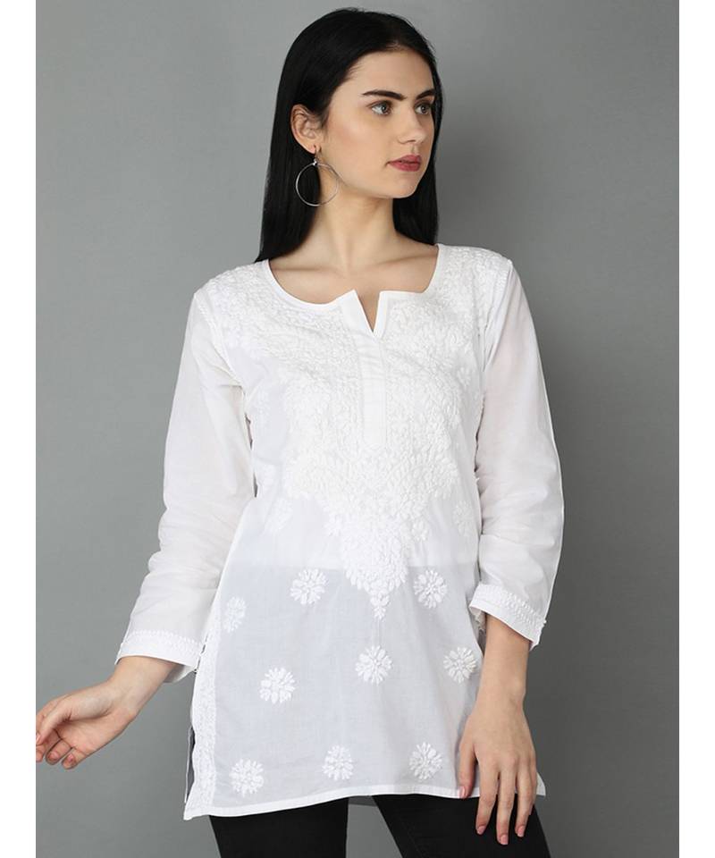 chikan top embroidery