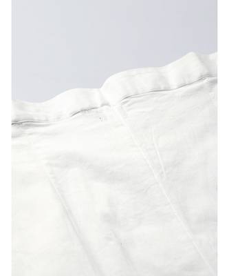 Ada Hand Embroidered White Cotton Lucknowi Chikankari Women Pant - A116120 4
