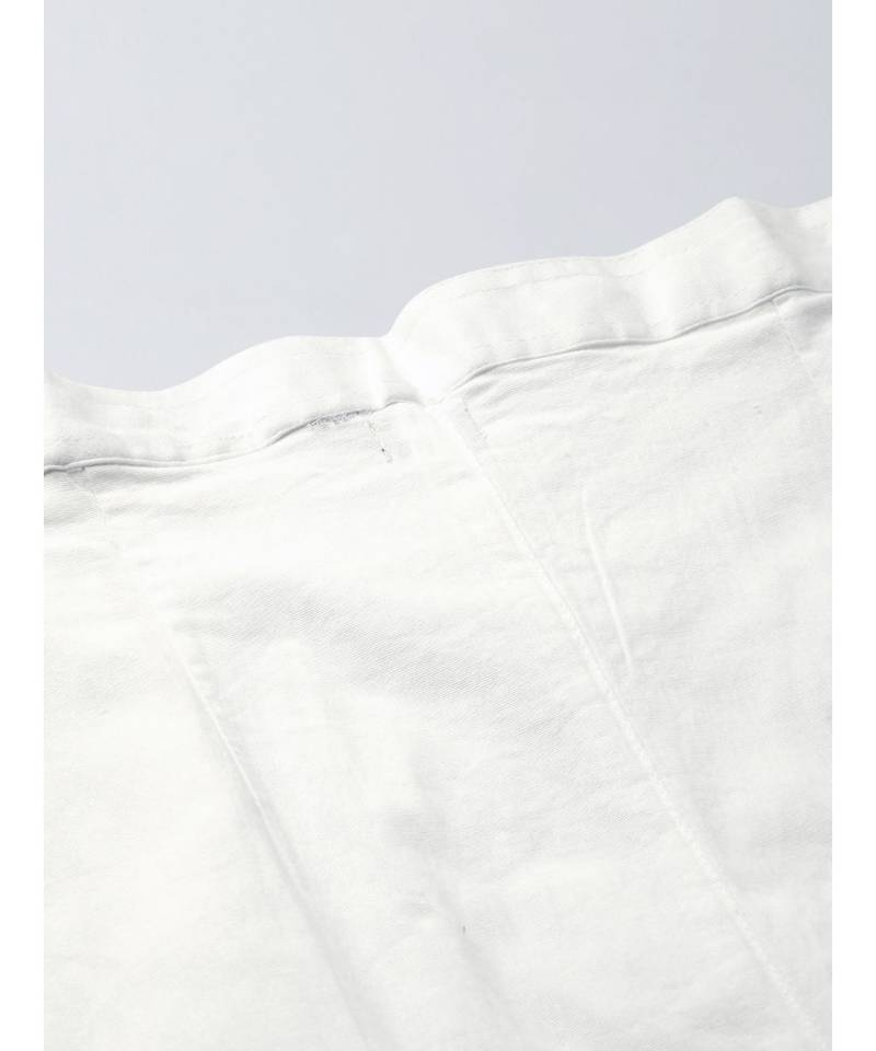 Ada Hand Embroidered White Cotton Lucknowi Chikankari Women Pant - A116120