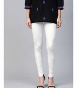 Ada Hand Embroidered White Cotton Lucknowi Chikankari Women Churidar - A358799