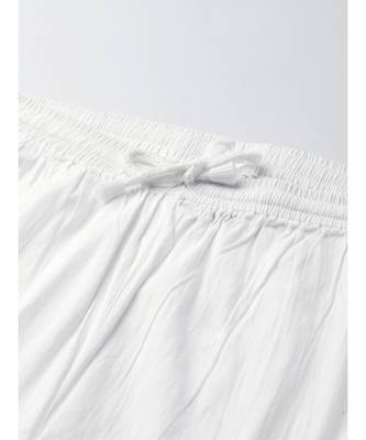 Ada Hand Embroidered White Cotton Lucknowi Chikankari Women Churidar - A358799 5