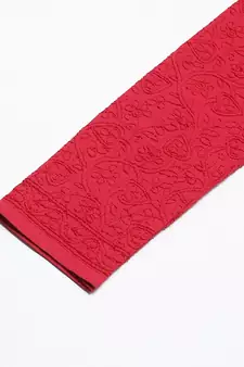 Ada Hand Embroidered Red Cotton Lucknowi Chikankari Women Churidar - A358988