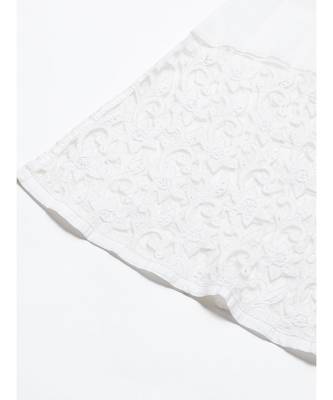 Ada Hand Embroidered White Cotton Lucknowi Chikankari Palazzo - A100381 4