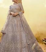 Grey Crepe Bridal Lehengas
