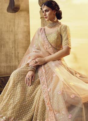 Pastel Net Bridal Lehengas 4