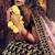 Dark Maroon Velvet Bridal Lehengas