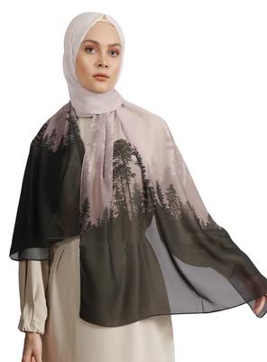 Women's Daily Wear Bsy Magic Fabric Printed Scarf Hijab Dupatta 2
