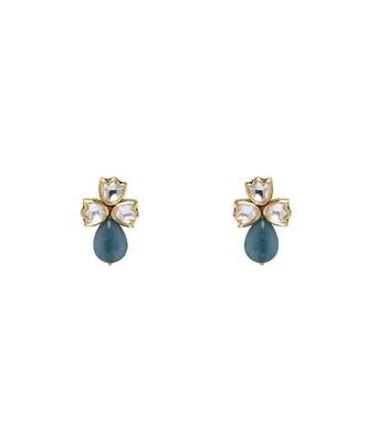 Blue toned kundan earring 2