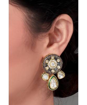 Blue Toned Kundan Earring 1